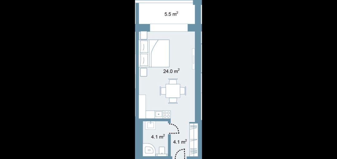 Satılır 1 otaqlı yeni tikili 46 m² — Mənzil, Bakı (7)