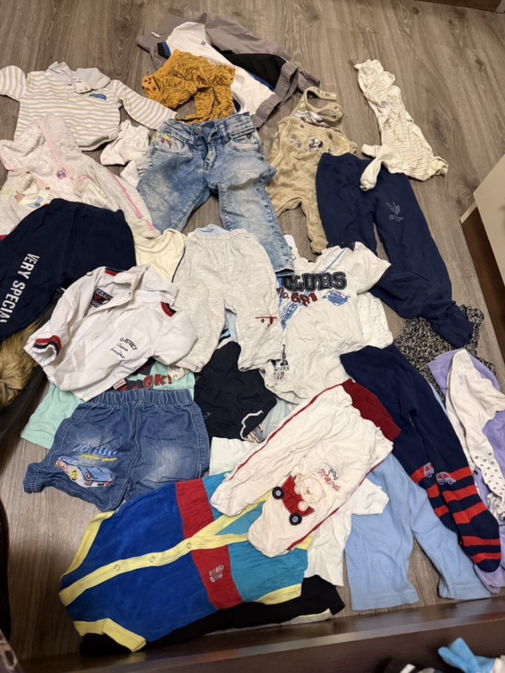 Uşaq geyimləri dəsti - Qış kombinezonu: kapüşonlu, narıncı-boz — Uşaq geyimi, Qobu (6)