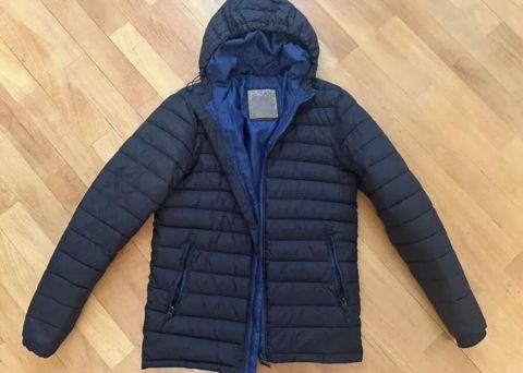 Yüngül puffa kişi gödəkçəsi - Rəng: tünd mavi (navy), iç astarı mavi — Bakı