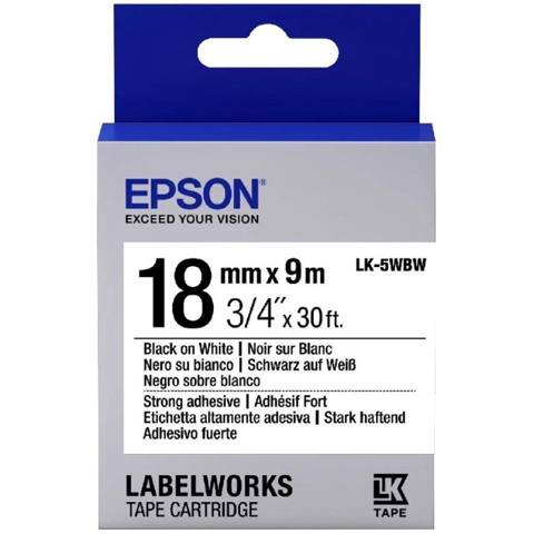 Epson LabelWorks LK-5WBW (C53S655012) – Güclü yapışqanlı etiket lenti — Bakı