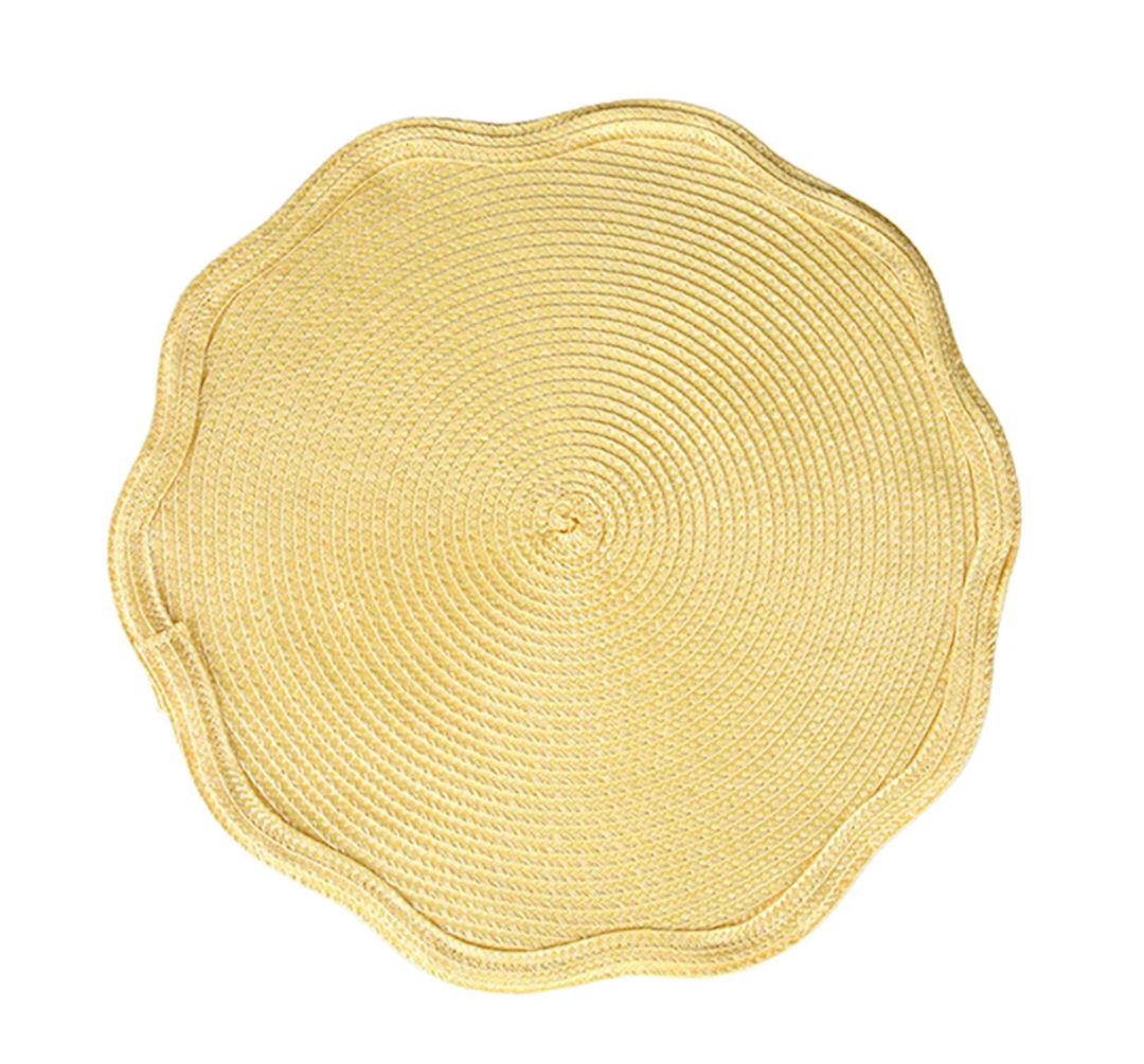 Süfrə xalçası Porland Priya 04STY007367, dairə, sarı, 38 sm — Mallar, Bakı