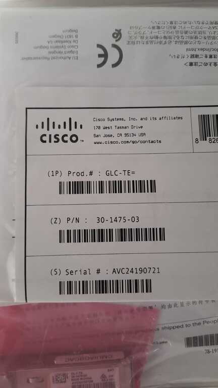 Cisco sfp glc-te 1G RJ45 30-1475-03 — Bakı