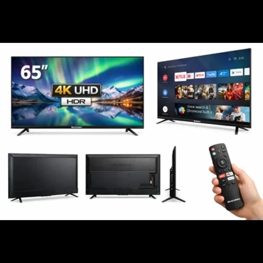 Shivaki 65NUCH900 65 düym 4K UHD Smart TV geniş ekranlı ev əyləncə — Televizorlar, Bakı