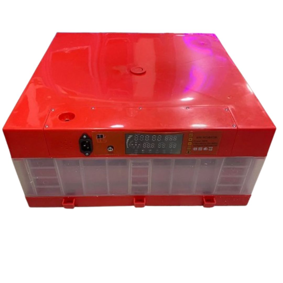Avtomatik inkubator Ряба, 64 yumurtalıq, 27x53x53 sm, plastik, qırmızı — Mallar, Bakı