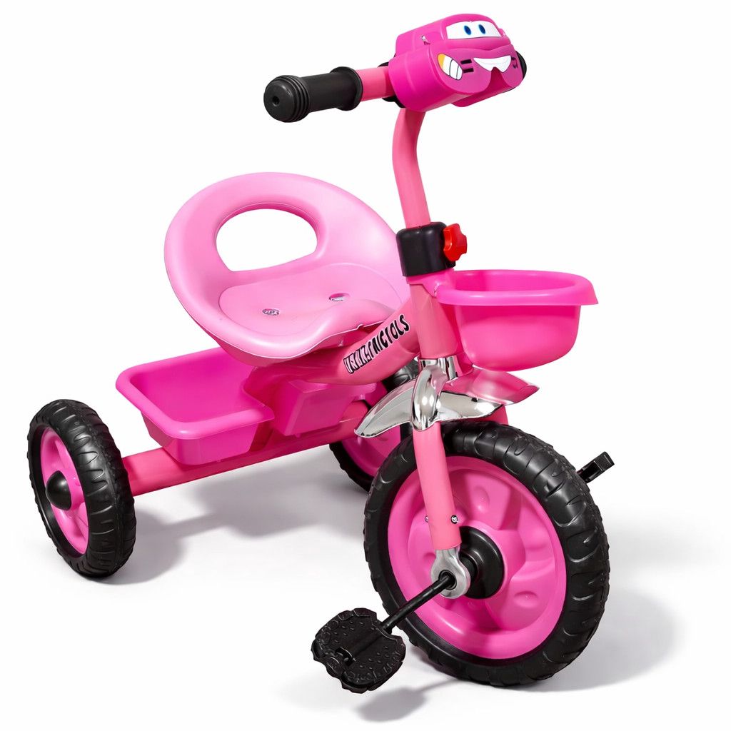 Uşaq üçtəkərli velosiped Princess Pink VP088, səbətli, çəhrayı — Mallar, Bakı
