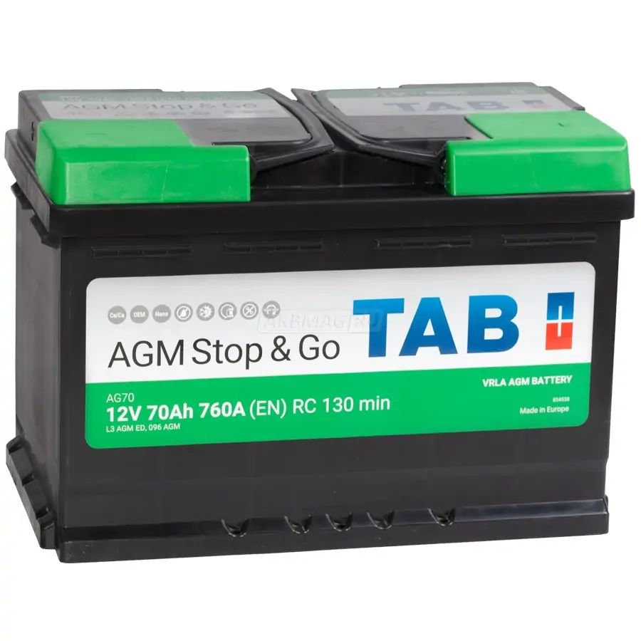 TAB, 70 ah, Orijinal, Almaniya, Yeni — Akkumulyatorlar, Bakı (2)