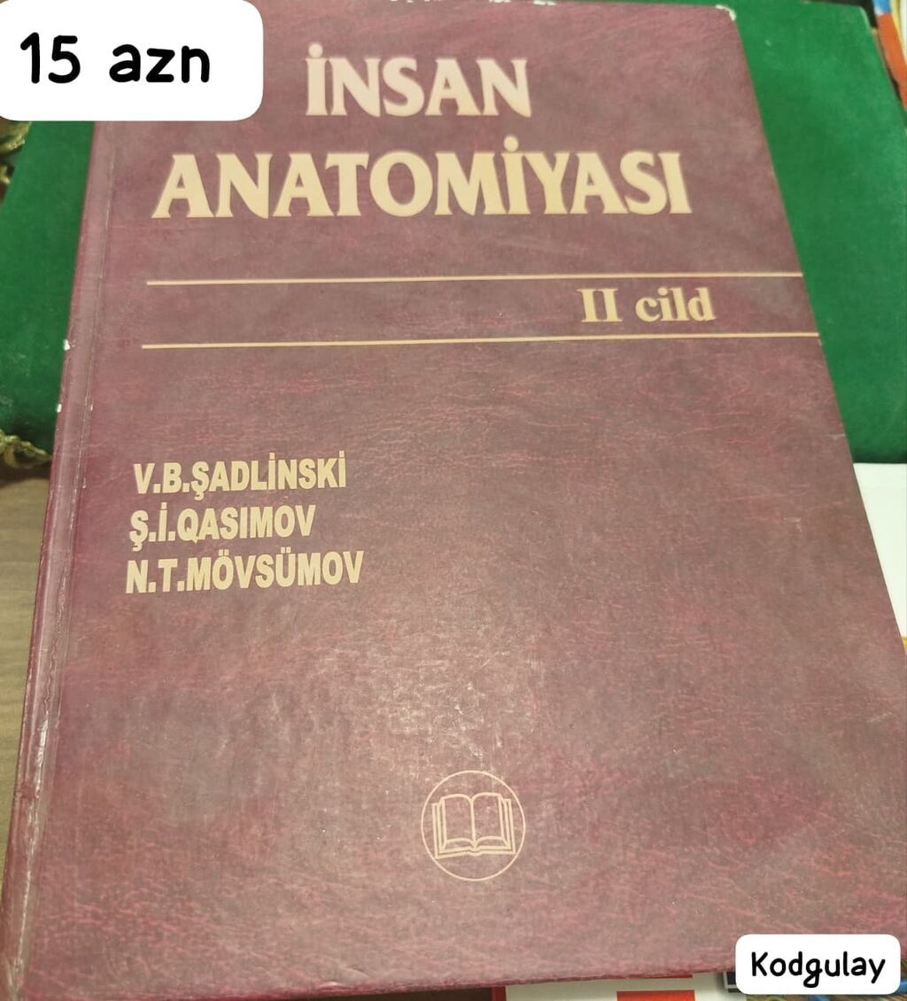 Tədris üçün anatomiya və histologiya kitabları 1) İnsan Anatomiyası — Kitablar, Gəncə (3)