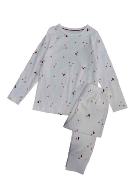 Qızlar üçün şalvarlı pijama dəsti pijama_FWT, ağ, pambıq, ölçü 5-6 yaş — Bakı