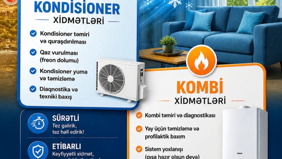 Kondisioner Servis, Kombi Servis — Səbzəliyev Fəxri — Kondisioner və havalandırma sistemi təmiri, Bakı (4)