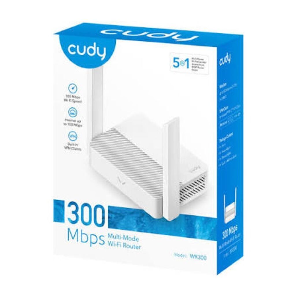 Cudy WR300 N300 Wi‑Fi 4 5‑in‑1 Mesh Router 2.4GHz 300Mbps Kompakt və — Şəbəkə və server avadanlığı, Bakı (2)