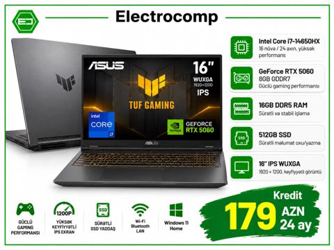 ASUS tuf gamıng — RTX 5060 — Bakı