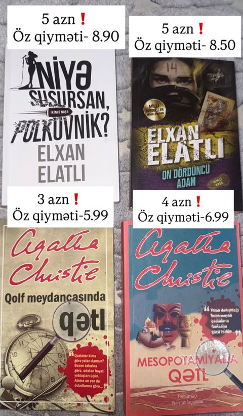 Dedektiv janrda kitablar, Elxan Elatlı və Agatha — Bakı