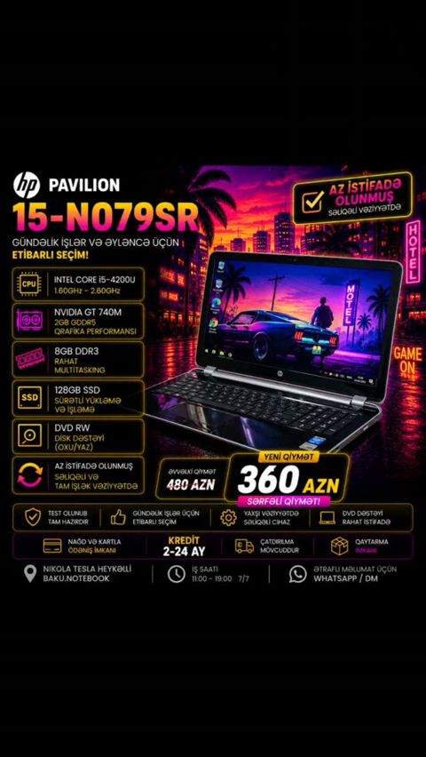 HP Pavilion 15-N079SR — Bakı
