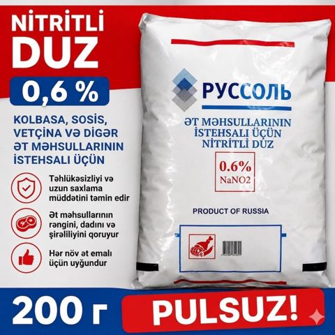 Nitrit duzu 0.6 — 0.01 ₼ · Bakı · Ərzaq məhsulları Nitrit duzu 0.6 — Bakı