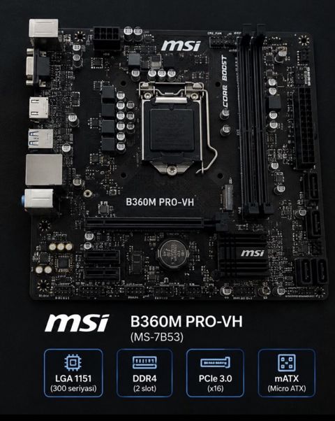 MSI B360M Pro-vh (MS-7B53) ana plata - Soket: LGA 1151 (Intel 300 — Digah
