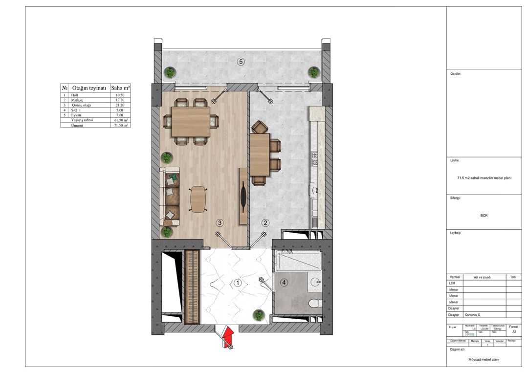 Satılır 2 otaqlı yeni tikili 71.5 m² — Mənzil, Bakı (9)