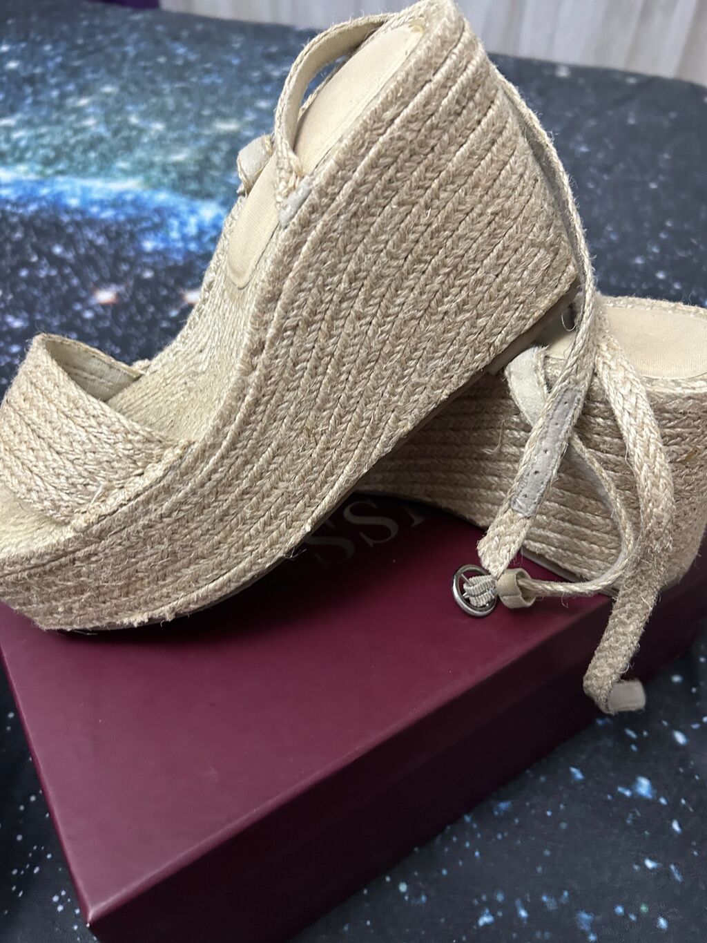 Təbii lifdən hörgülü platforma sandal, 36 razmer - Model — Sandal, Bakı (2)