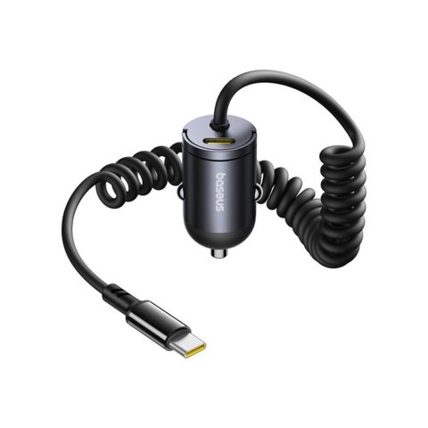 Baseus Tiny Star Mini Car Charger Type-C + Type-C 30W Black — Bakı
