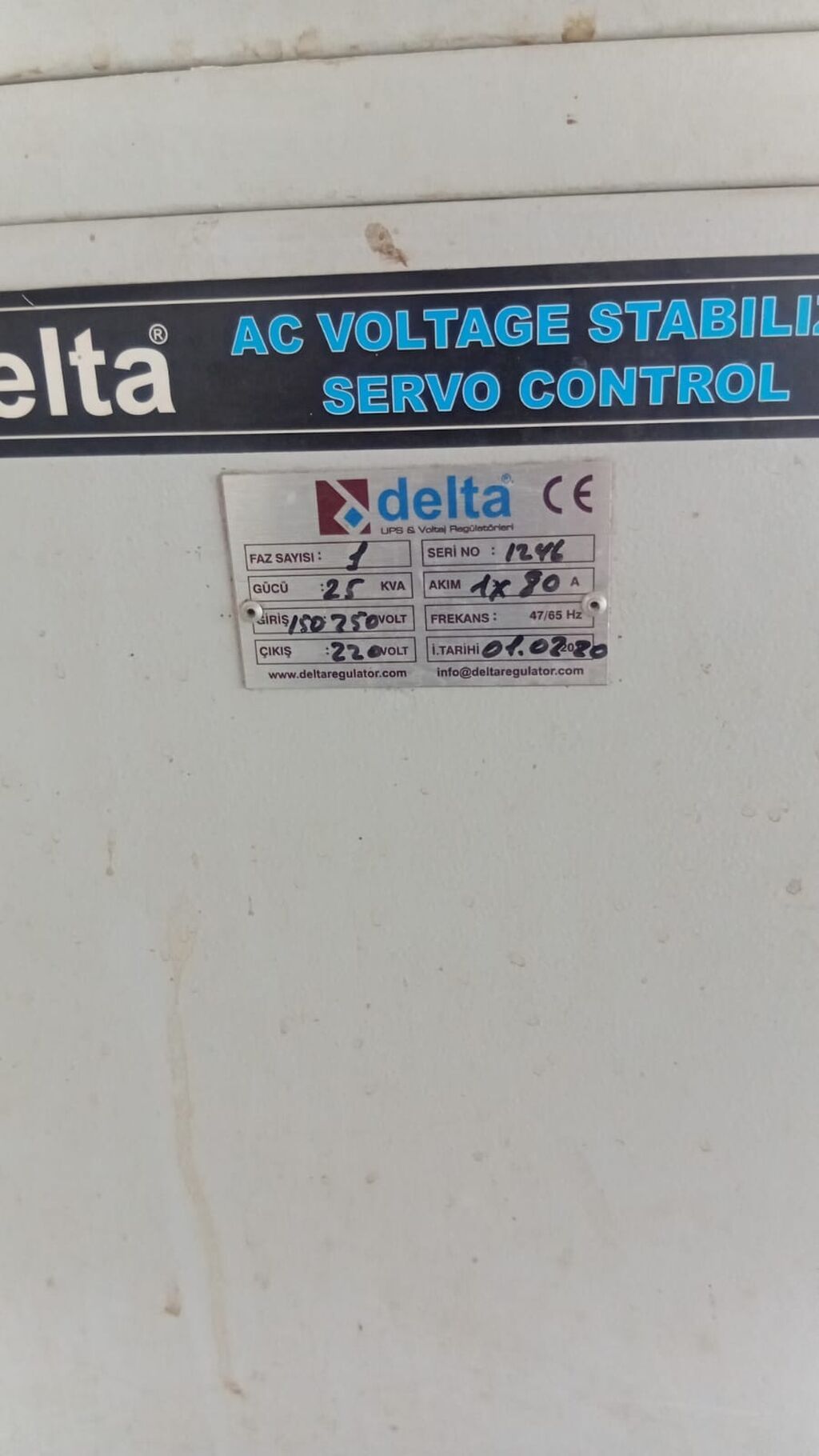 Delta AC Voltage Stabilizer – Servo Control - Brend/model: Delta (UPS — Gərginlik stabilizatoru, Xudat (2)