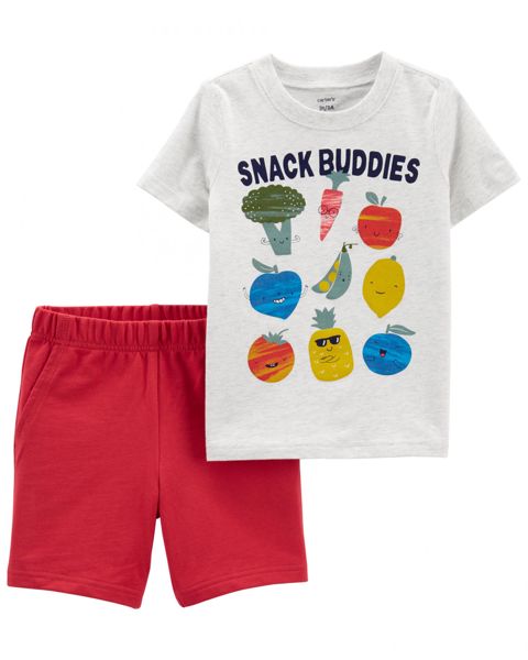 Oğlanlar üçün şortlu dəst Carter's Snack Buddies, pambıq, ölçü 24 ay — Bakı