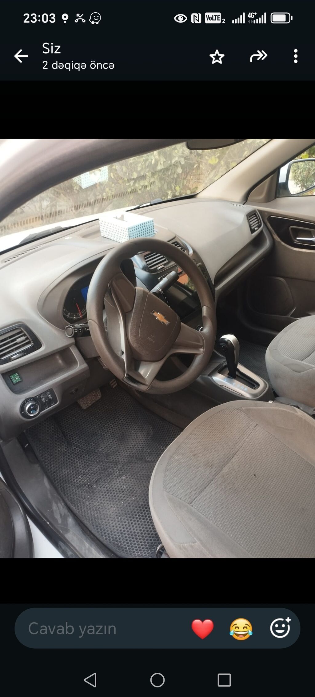 Chevrolet Cobalt: 1.5 l 2024 il 19900 km 77-YU-459 — Avtomobillər, Ucar (4)