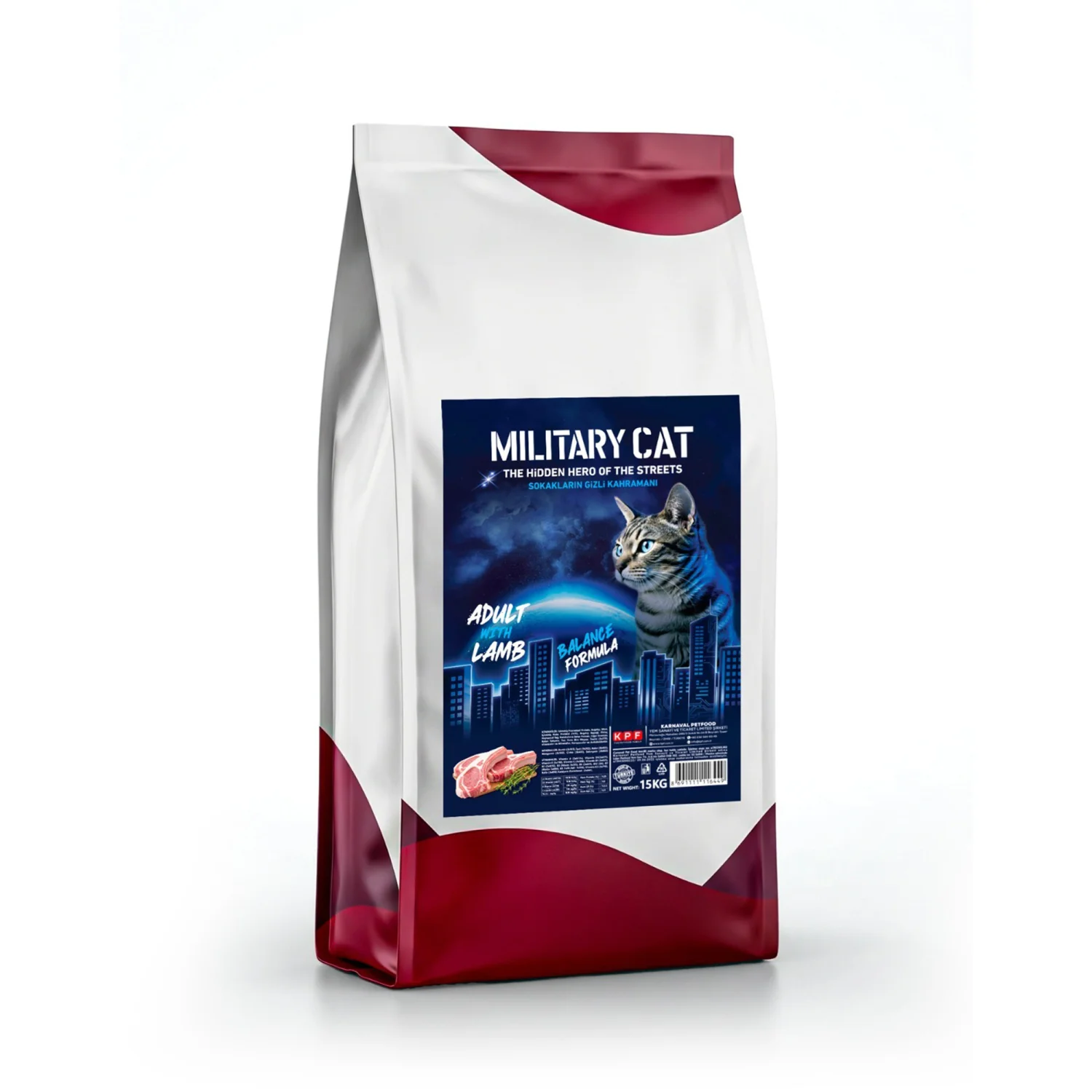 Military Cat Adult Lamb, quru yem pişiklər üçün quzu əti ilə (çəki ilə) — Bakı