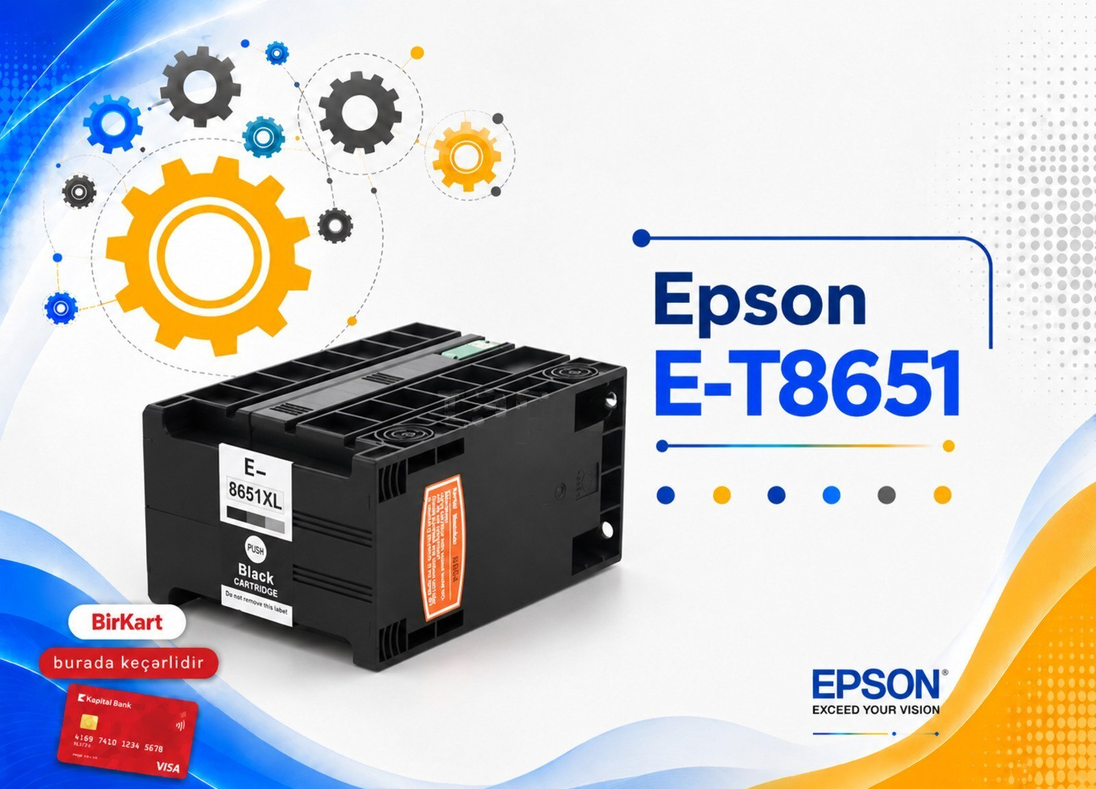 Kartric Epson T8651 qara — İstehlak malları və aksesuarlar, Bakı
