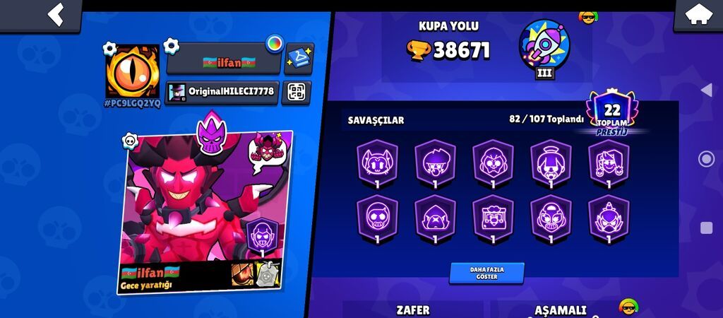 Brawl Stars hesabı – yüksək trofeyli və inkişaf etmiş - Kupa yolu — Digər, Bakı
