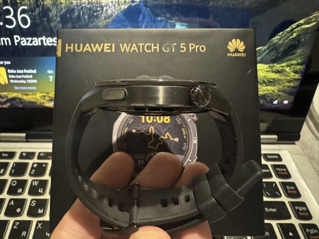 Huawei Watch GT 5 Pro ağıllı saat Tam ideal veziyyetde, 1 eded kemer — Ağıllı saatlar, Bakı (9)