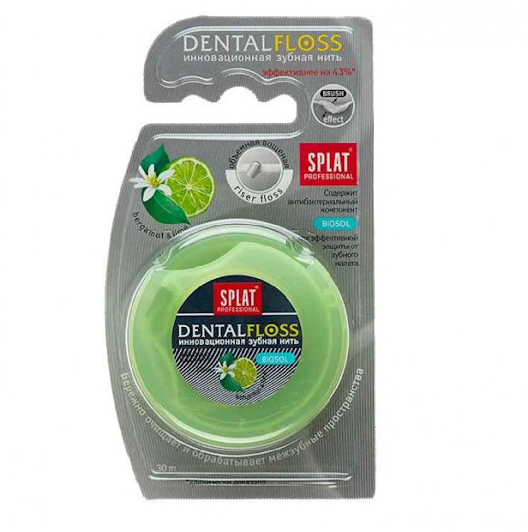 Diş ipi Splat Professional Dental Floss Antibakterial həcmli berqamot və laym ətri ilə 30 metr — Mallar, Bakı