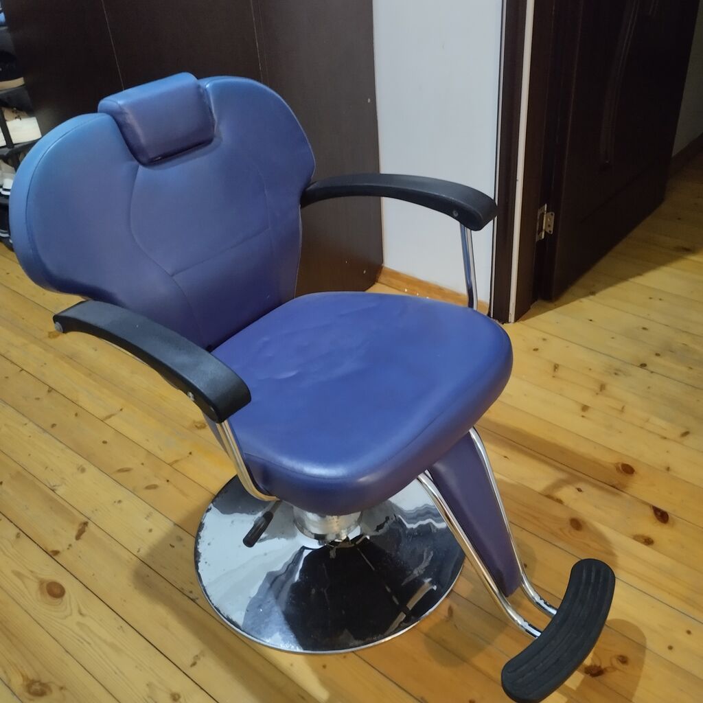 Bərbər/kosmetologiya kreslosu və dairəvi güzgü dəsti - Peşəkar salon — Salon mebeli, Bakı (3)