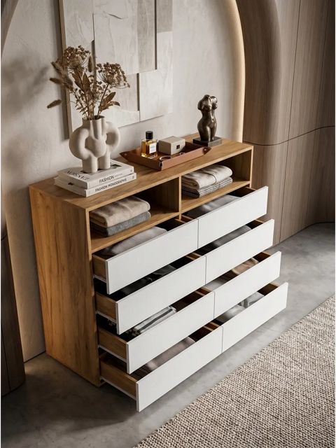 Çəkməcəli komod Letta Burjua Mix, Ldsp, Rəngbərəng, 97.1х42.6х120.2 sm — Bakı