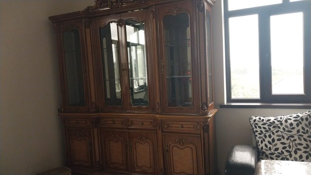 L‑şəkilli yumşaq künc dəsti və şüşə sehpadan ibarət qonaq otağı mebel — Qonaq otağı üçün, Xaçmaz (6)