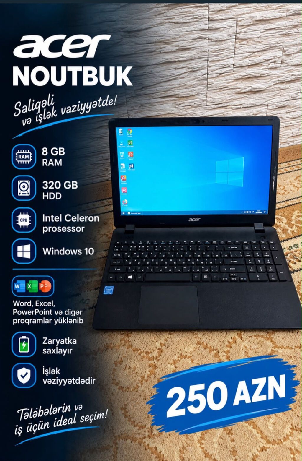 Acer super veziyetde Temir olunmayib herseyi tam islek veziyetdedi — Acer, Gəncə