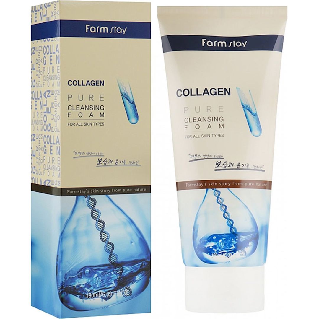 Təmizləyici köpük FarmStay Collagen Pure, 180 ml — Mallar, Bakı