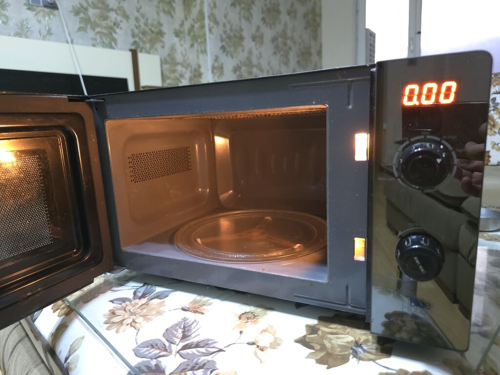 Mikrodalğalı soba – qara şüşə ön panel, LED displey və mexaniki — Mikrodalğalı sobalar, Bakı (2)
