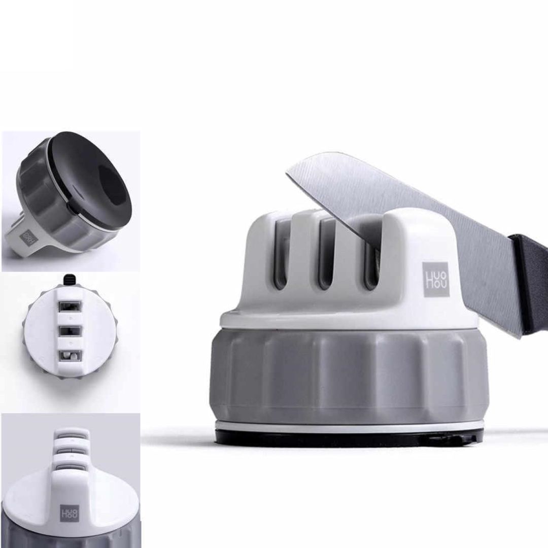 Bıçaq itiləyən Xiaomi Huo Hou Mini Sharpener (HU0066), plastik/paslanmayan polad, 73x73x61 sm, 105 q, ağ — Ev texnikası, Bakı