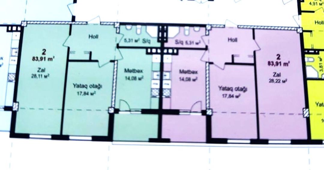 Satılır 2 otaqlı yeni tikili 84 m² — Mənzil, Bakı (2)