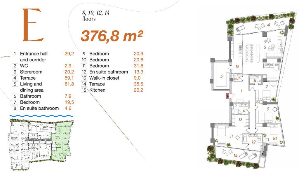 Satılır 4 otaqlı yeni tikili 377 m² — Mənzil, Bakı (5)