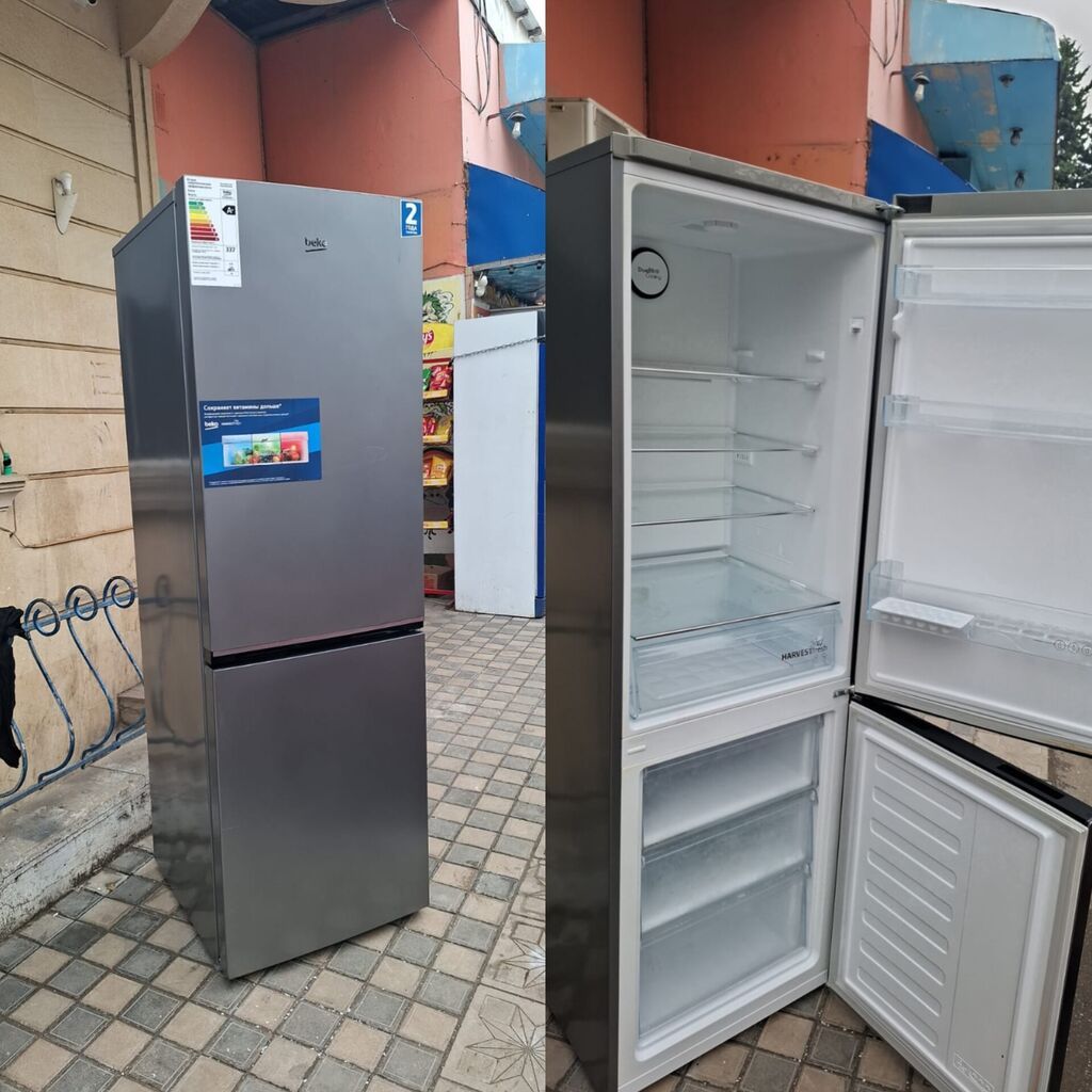 Beko NoFrost soyuducu – böyük tutumlu, paslanmayan boz (inox) — Soyuducular, Bakı
