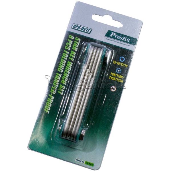 Çoxfunksiyalı vintaçan ProsKit Folding tamper-proof star key set 8PK-021T — Vint açarları, Bakı (3)