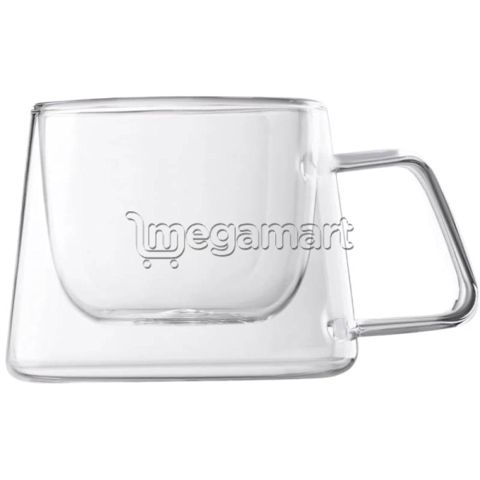 Stəkan dəsti Ardesto Doublewall mug set Ardesto, 200ml, 2pcs, borosilicate glass, transparent (AR2630ARB) — Bakı