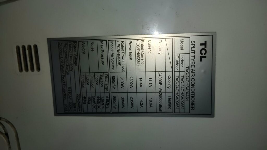 TCL Split Kondisioner – TAC-24CHSA/XA61 - Tip: Divar tipli split — Kondisioner və split-sistemlər, Bakı (4)