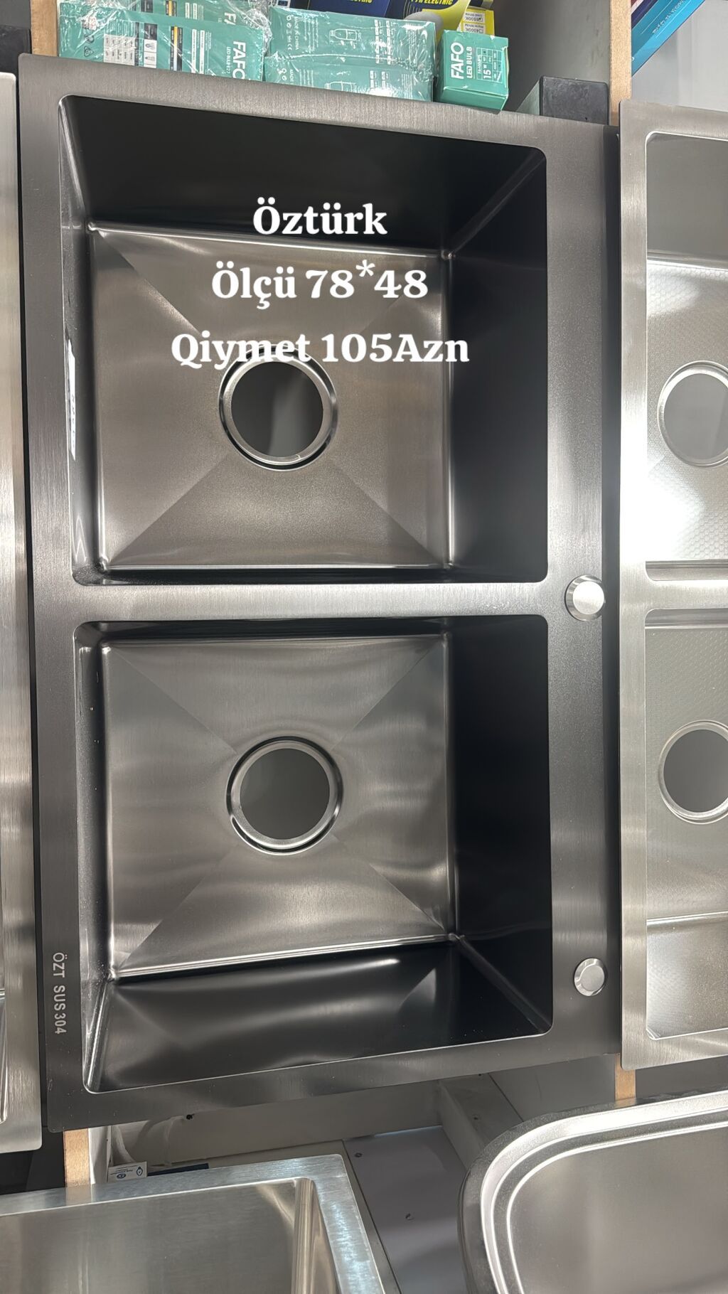 Mətbəx üçün paslanmayan poladdan (SUS304) tək gözlü lavabolar — Mətbəx lavabolarında, Saray (5)