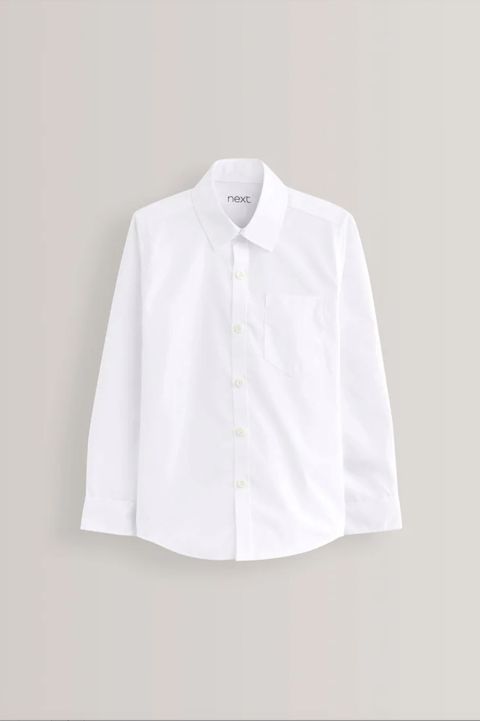 Oğlanlar üçün məktəbli uzunqol köynək Next school shirt, ağ, polyester/pambıq, ölçü 15-16 yaş — Bakı