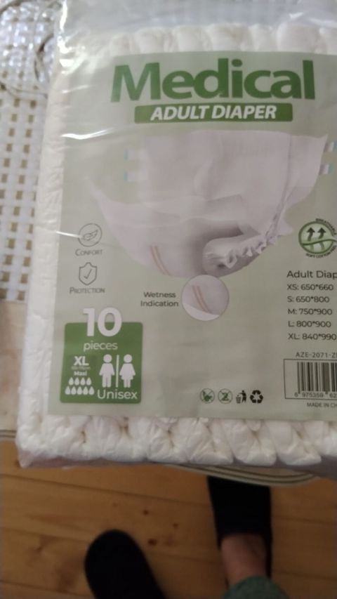 Medical Adult Diaper – böyüklər üçün uniseks bez - Ölçü: XL (840×990 — 7 ₼ · Cəlilabad · Digər Medical Adult Diaper – böyüklər üçün uniseks bez - Ölçü: XL (840×990 — Cəlilabad