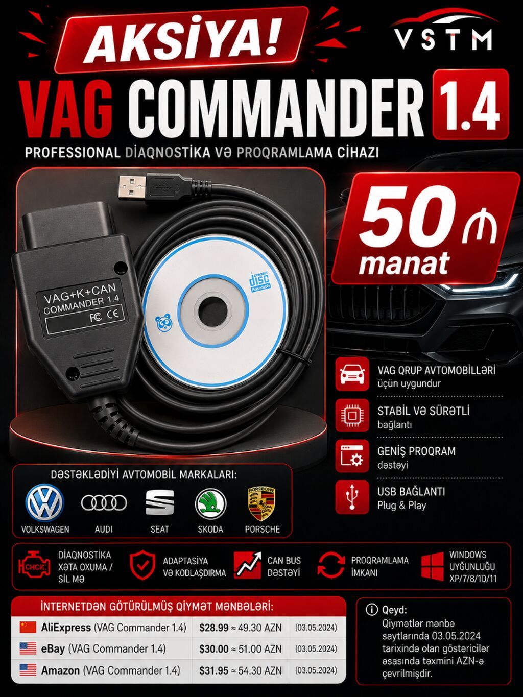 Diaqnostika cihazları. Renolink 1 x 70 man. VAG CAN PRO 5.5.1 1 — Diaqnostika cihazları, Lənkəran (10)