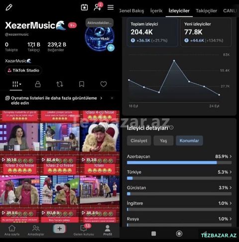 Tiktok sehifesi — 30 ₼ · Füzuli · Oyunlar, konsollər və proqramlar Tiktok sehifesi — Füzuli