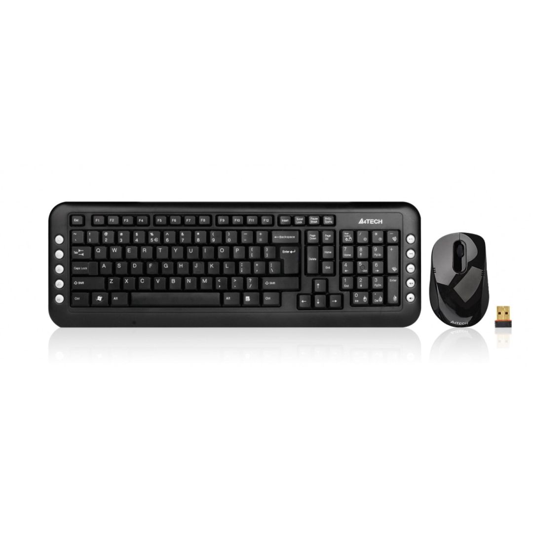 Simsiz klaviatura +mouse 2.4 ghz A4TECH 7200N — Klaviaturalar və siçanlar, Bakı