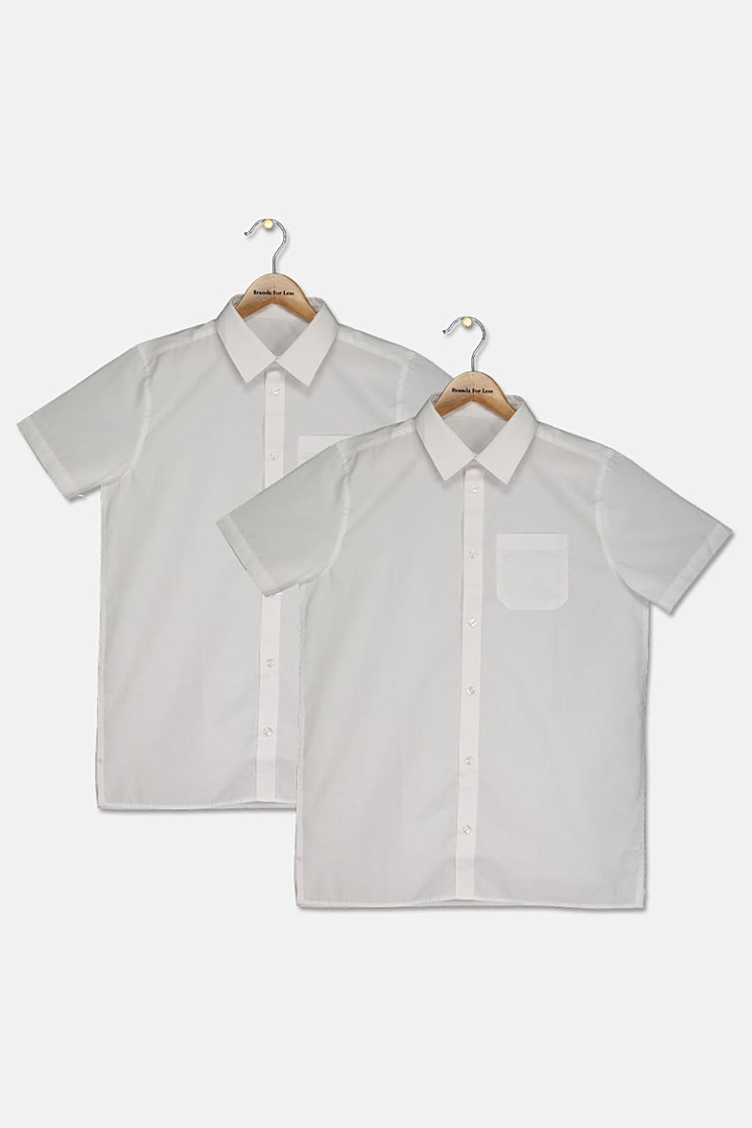 Oğlanlar üçün 2 ədədli məktəbli qısaqol köynək dəsti F&F shirt short sleeve, ağ, polyester/pambıq/elastan, ölçü 9-10 yaş — Mallar, Bakı